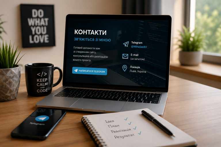 Контакти веброзробника Олександра